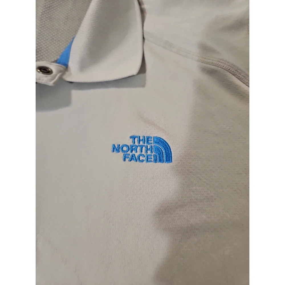 The North Face Men's Large Gray Performance Polo Shirt Short Sleeve (1841